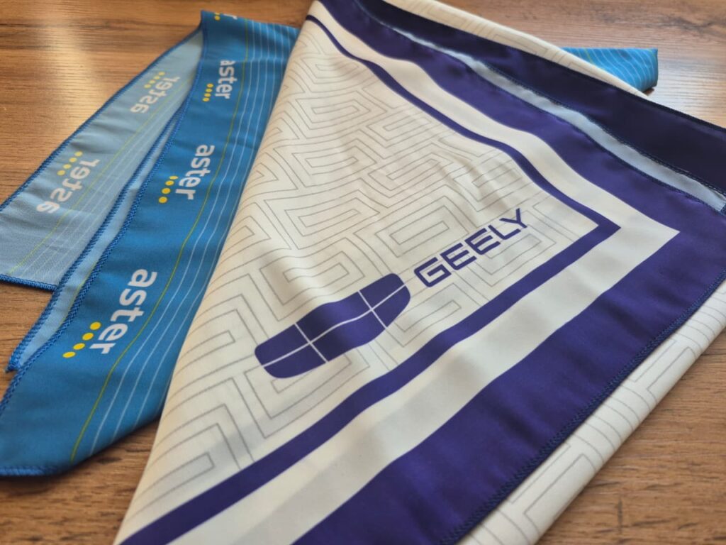 Корпоративные платки и косынки с логотипом на заказ в Алматы